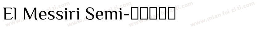 El Messiri Semi字体转换